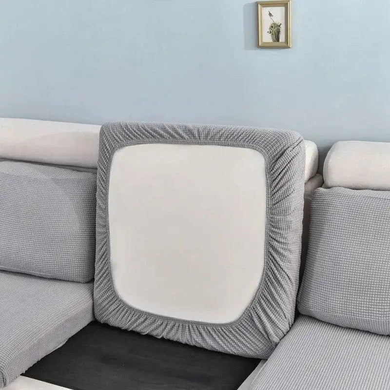 Capas de almofada em Jacquard Cinza Claro para sofá decorativo e confortável