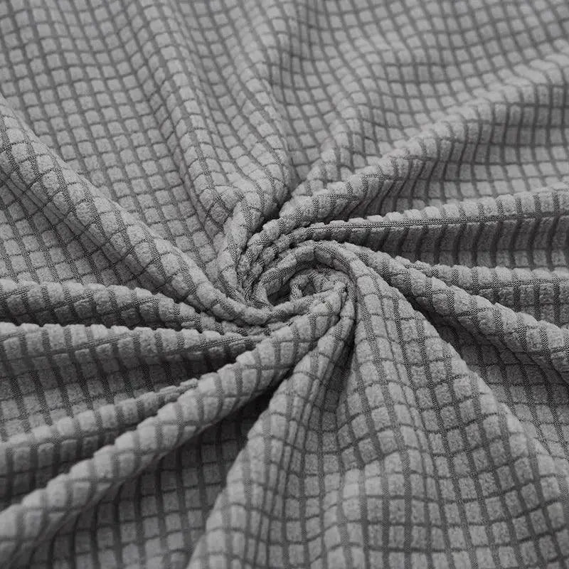 Almofada decorativa com tecido Jacquard cinza claro com padrão de espiral