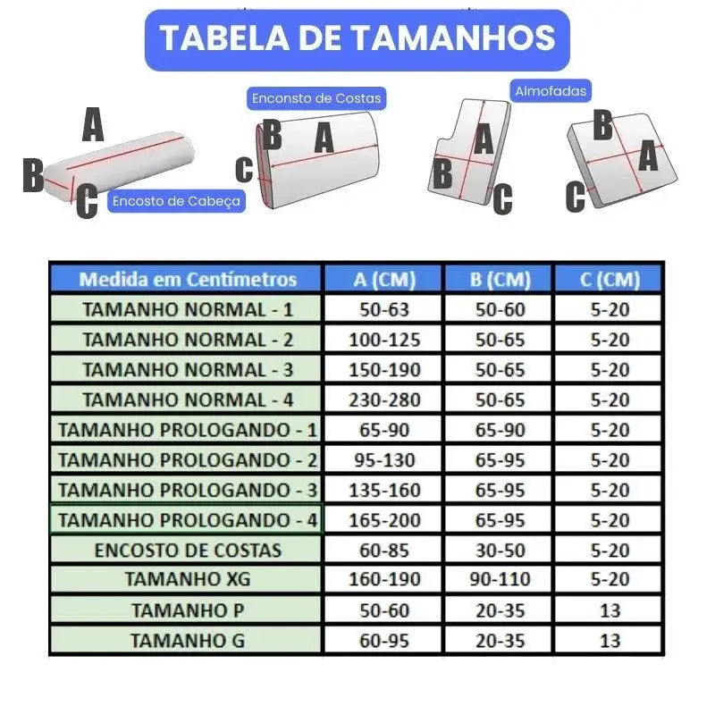 Tabela de tamanhos de almofadas e encostos para o produto Capa Almofada Jacquard Cinza Claro Decorativa Conforto Premium Ricaly