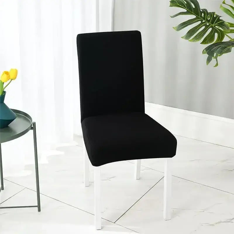 Capa de cadeira preta para jantar semi impermeável Conforto Ricaly