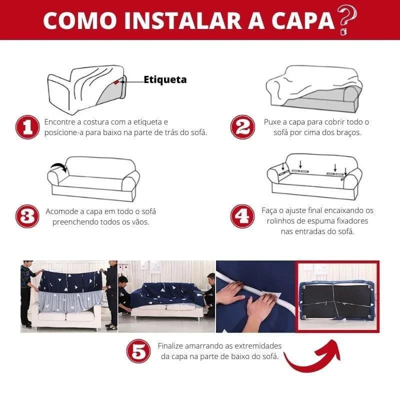 Capa para Sofá Suede Bege Premium Compre agora Ricaly