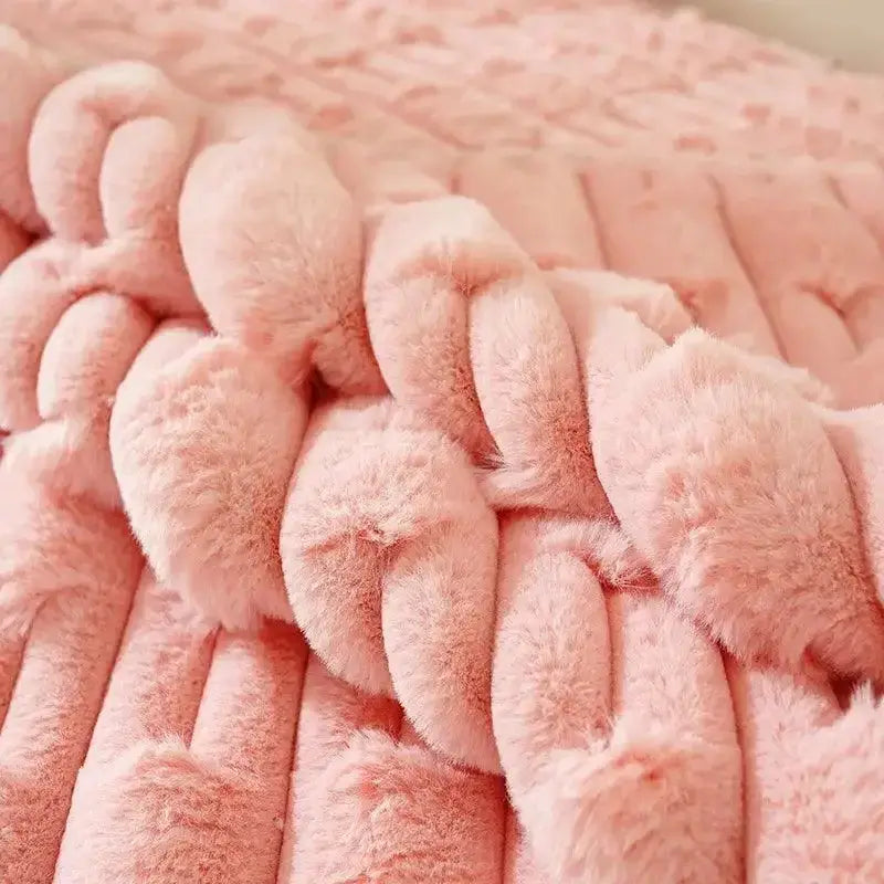 Manta de pelúcia rosa para sofá Capa Sofá Laranja 70x70cm Conforto Premium Ricaly