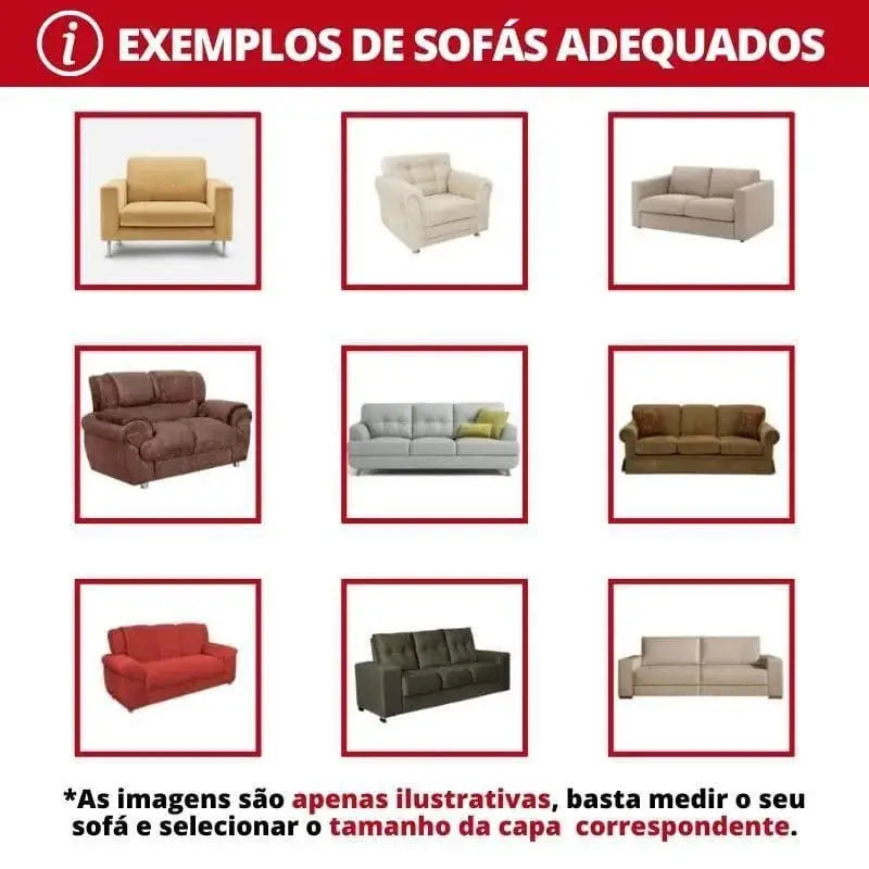 Seleção de Sofás com o Capa Sofá Suede Premium Preto 1 Lugar Conforto Exclusivo Ricaly