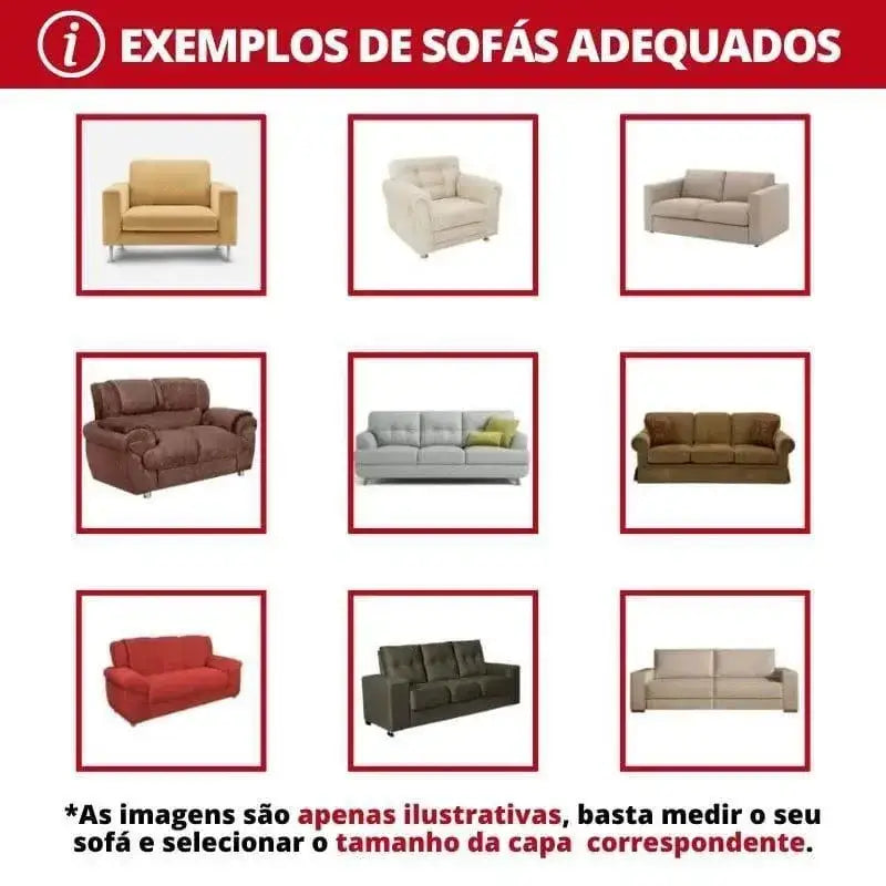 Seleção de Sofás com o Capa Sofá Suede Premium Preto 1 Lugar Conforto Exclusivo Ricaly