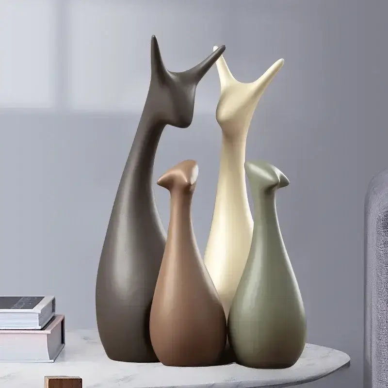 Figurinos de Animais em Cerâmica Estilo Ins com Elegância Ricaly Compre