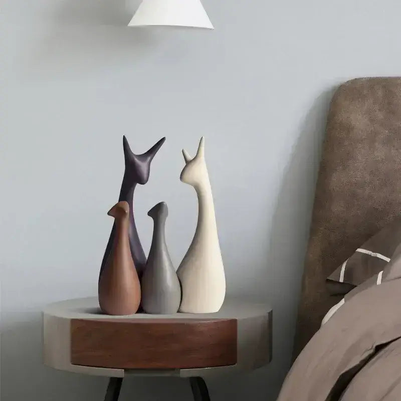 Figurinos de Animais em Cerâmica Estilo Ins com Elegância Ricaly Compre