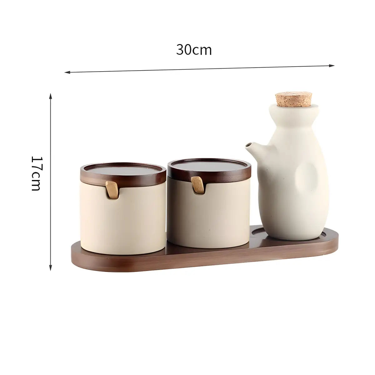 Potes Temperos Cerâmica Ricaly | 3 Peças Design Moderno condimento definir dimensões Organizadores para Cozinha Compre