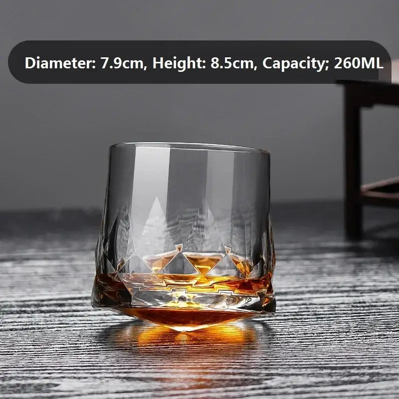 Copos Tumblers de Cristal Grosso para Uísque e Vinho – Design Giratório | Ricaly Mais Vendidos Compre