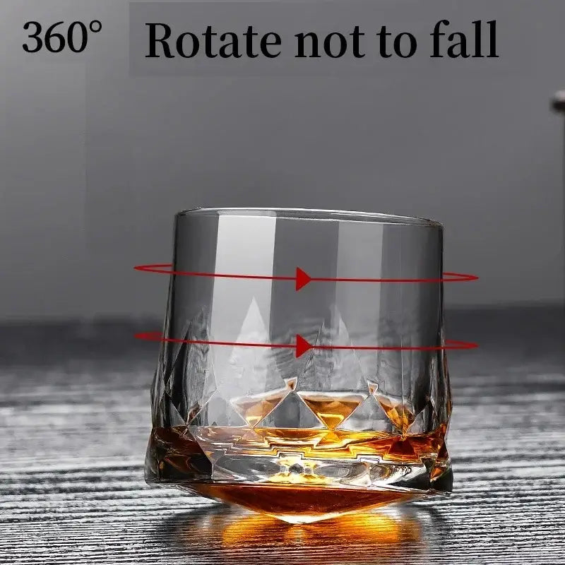 Copos Tumblers de Cristal Grosso para Uísque e Vinho – Design Giratório | Ricaly Mais Vendidos Compre
