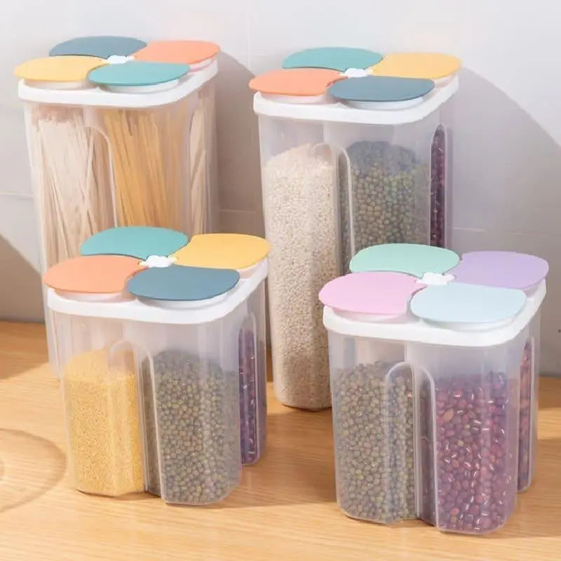 Dispensador Porta Alimentos Ricaly | 1.5L Organize sua Cozinha com vários compartimentos alimentos armazenamento
