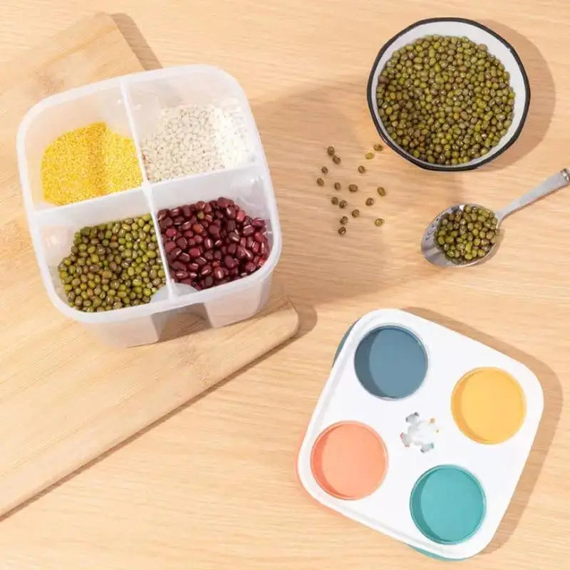Dispensador Porta Alimentos Ricaly | 1.5L Organize sua Cozinha compartimentado alimentos armazenamento Organizadores