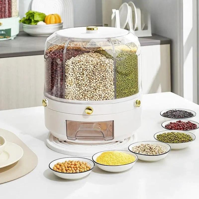 Dispensador Porta Alimentos e Cereais Giratório Ricaly – Elegância e Funcionalidade em Sua Cozinha - Dispensador