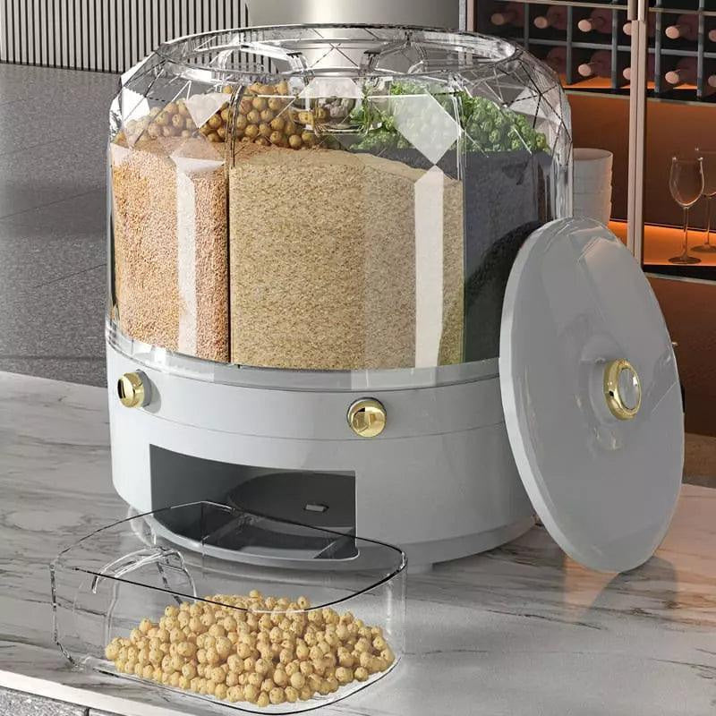 Dispensador Porta Alimentos e Cereais Giratório Ricaly – Elegância e Funcionalidade em Sua Cozinha - Dispensador