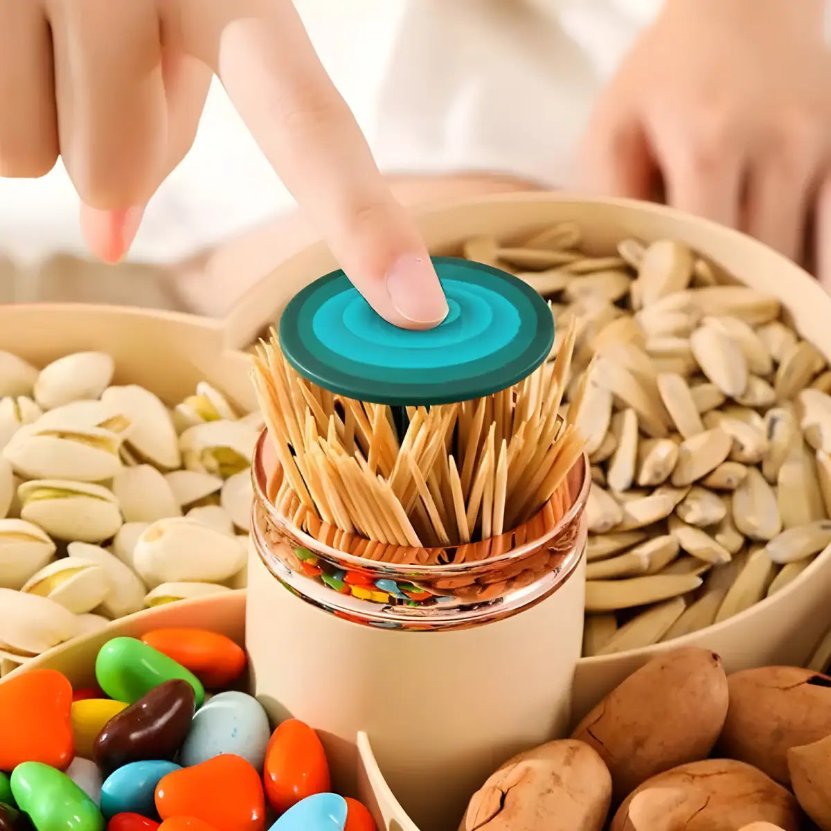 Dispenser Organizador Alimentos Ricaly | Frete Grátis Hoje palito de dente dispensador variado Organizadores
