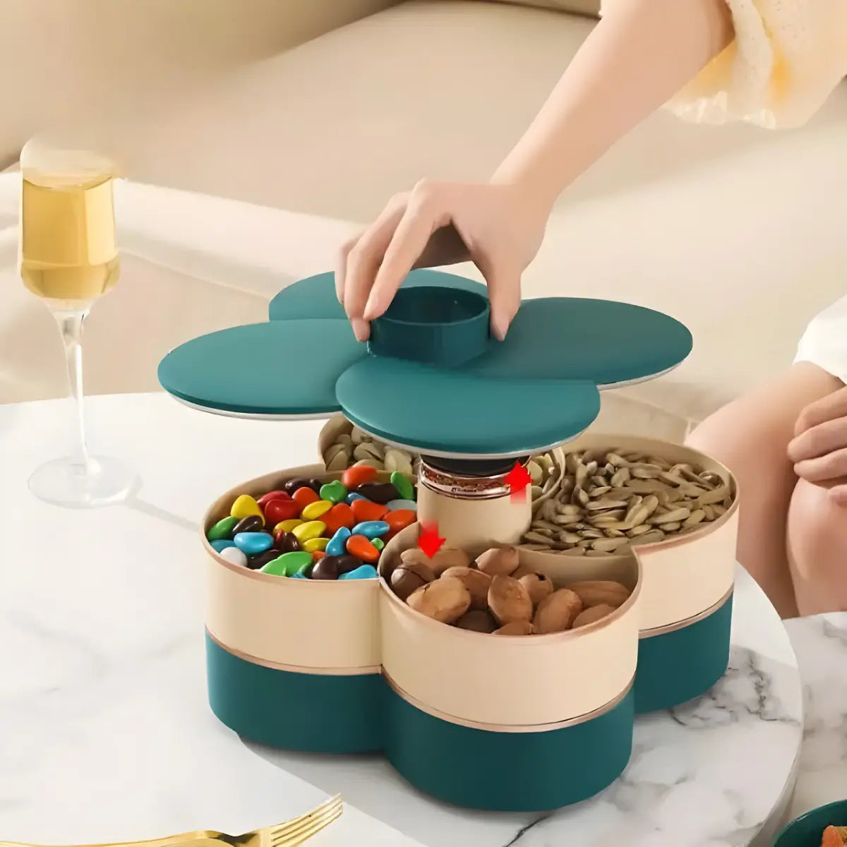 Dispenser Organizador Alimentos Ricaly | Frete Grátis Hoje doces noz bandeja Organizadores para Cozinha Compre