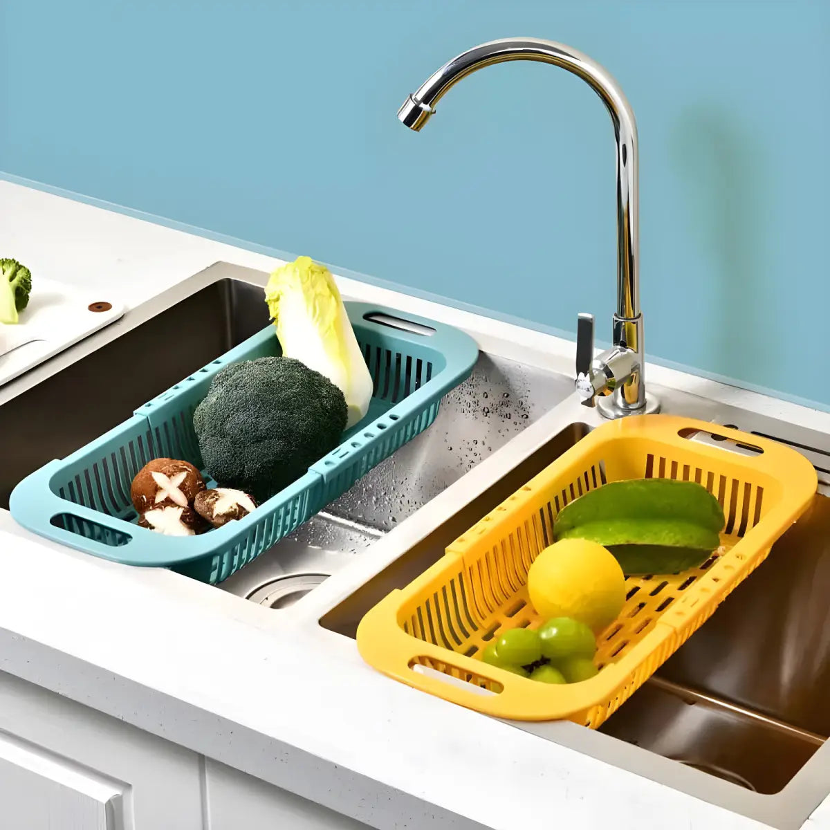 Escorredor Expansível Ricaly | Frete Grátis e 5% OFF pia escorredores produzir Organizadores para Cozinha Compre