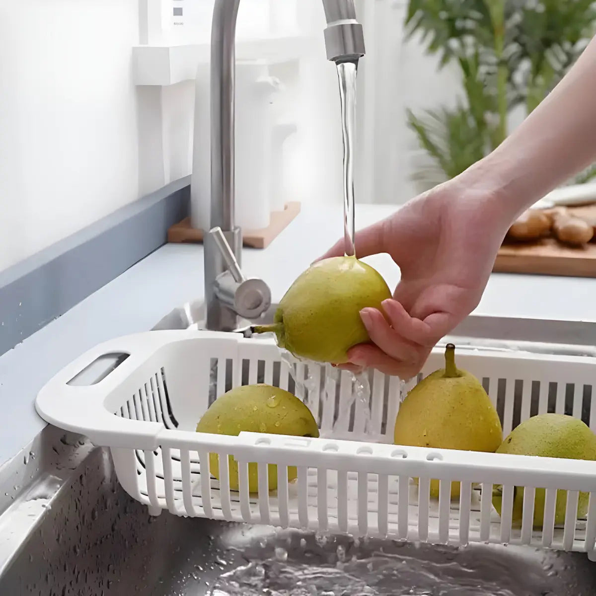Escorredor Expansível Ricaly | Frete Grátis e 5% OFF branco plástico pia Organizadores para Cozinha Compre