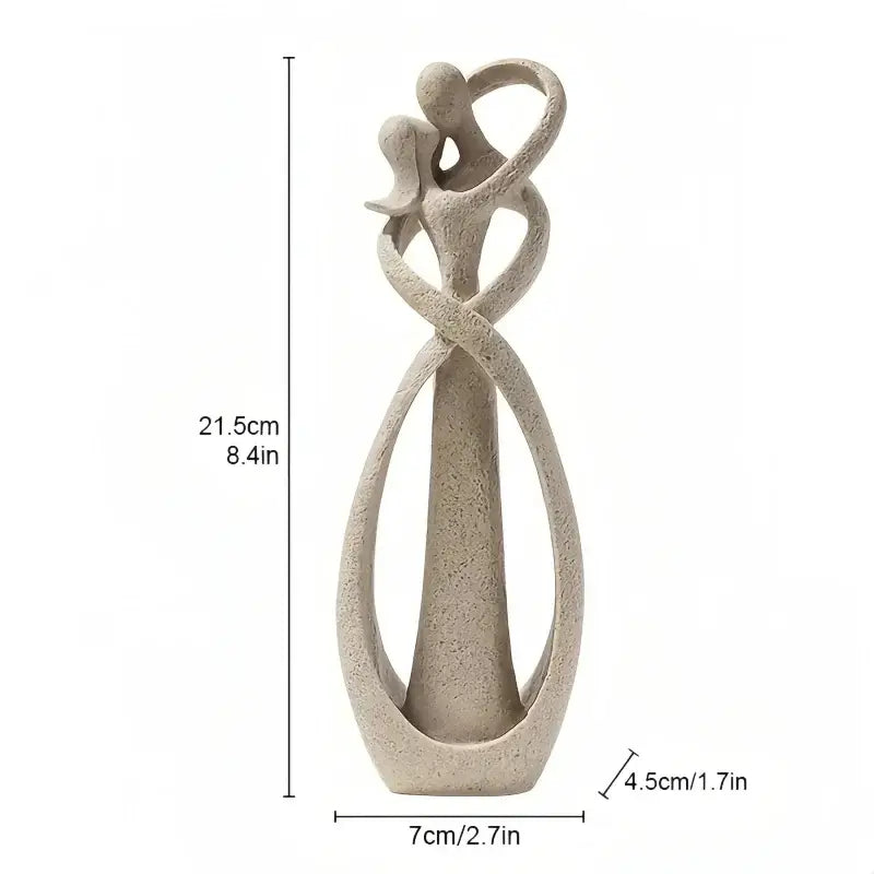 Escultura Abstrata Casal Beijando para Decoração Elegante Compre agora Ricaly