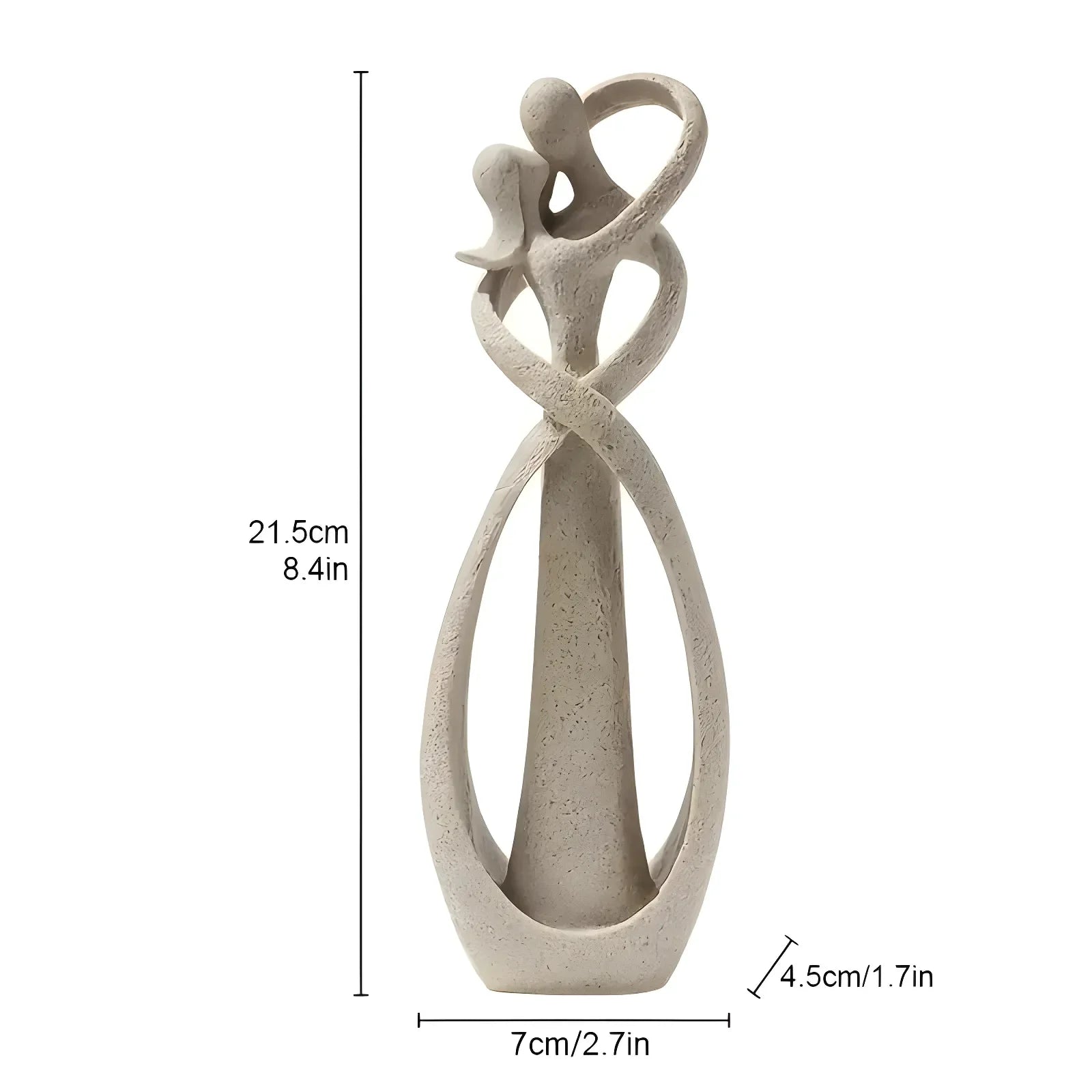 Escultura Abstrata Casal Beijando em Resina para Decoração Compre agora Ricaly