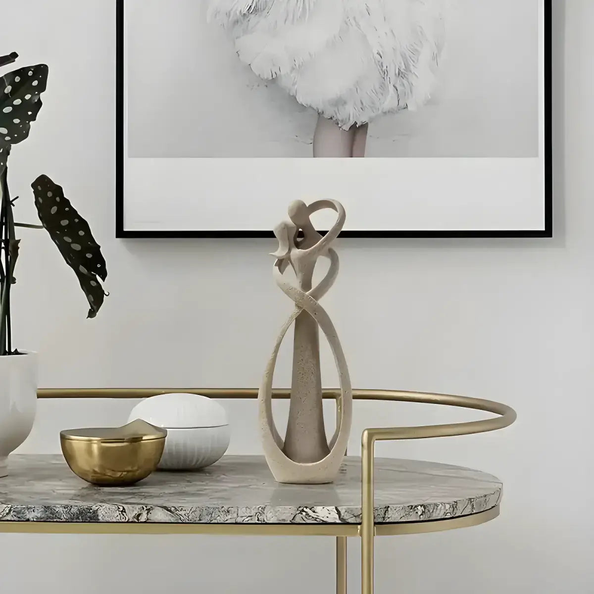 Escultura Abstrata Casal para Decoração de Ambiente Compre agora Ricaly