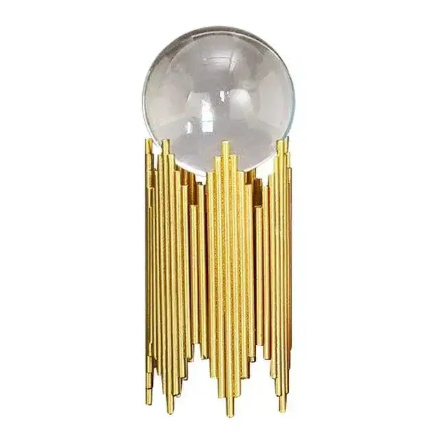 Bolas de Cristal em Suportes Dourados para Arte Abstrata Ricaly Compre