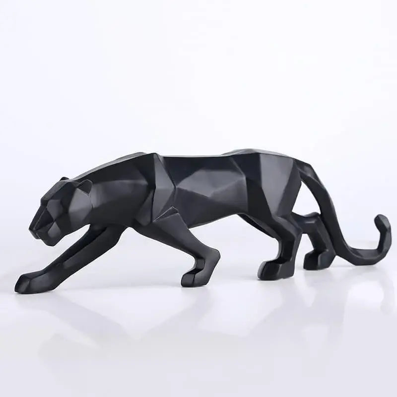 Escultura de Pantera Branca em Resina Ricaly com Design Realista Compre
