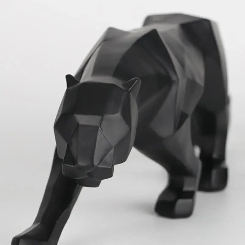 Escultura de Pantera Branca em Resina Ricaly com Design Realista Compre