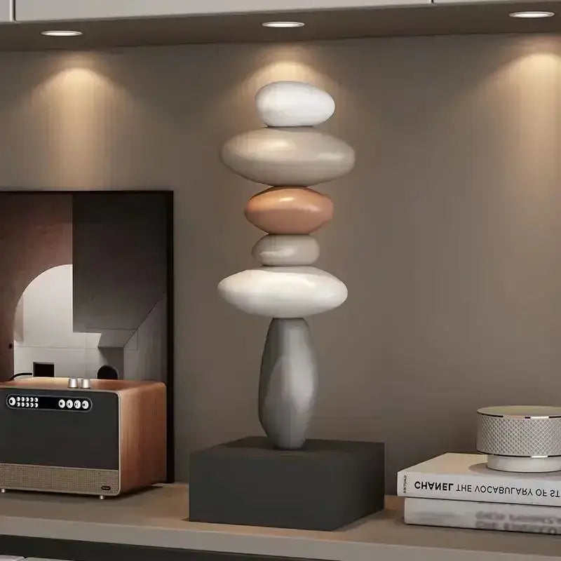 Escultura de Pedra Ricaly em Estilo Moderno Resina Ecológica Compre