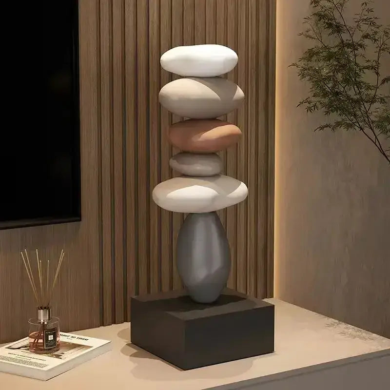 Escultura de Pedra Ricaly em Estilo Moderno Resina Ecológica Compre