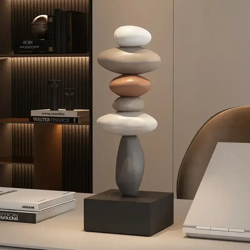 Escultura de Pedra Ricaly em Estilo Moderno Resina Ecológica Compre