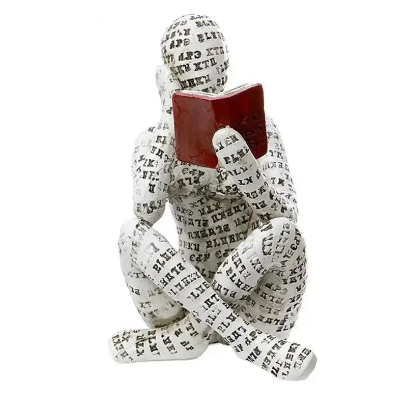 Três Esculturas Abstratas de Leitura em Resina Ricaly Compre