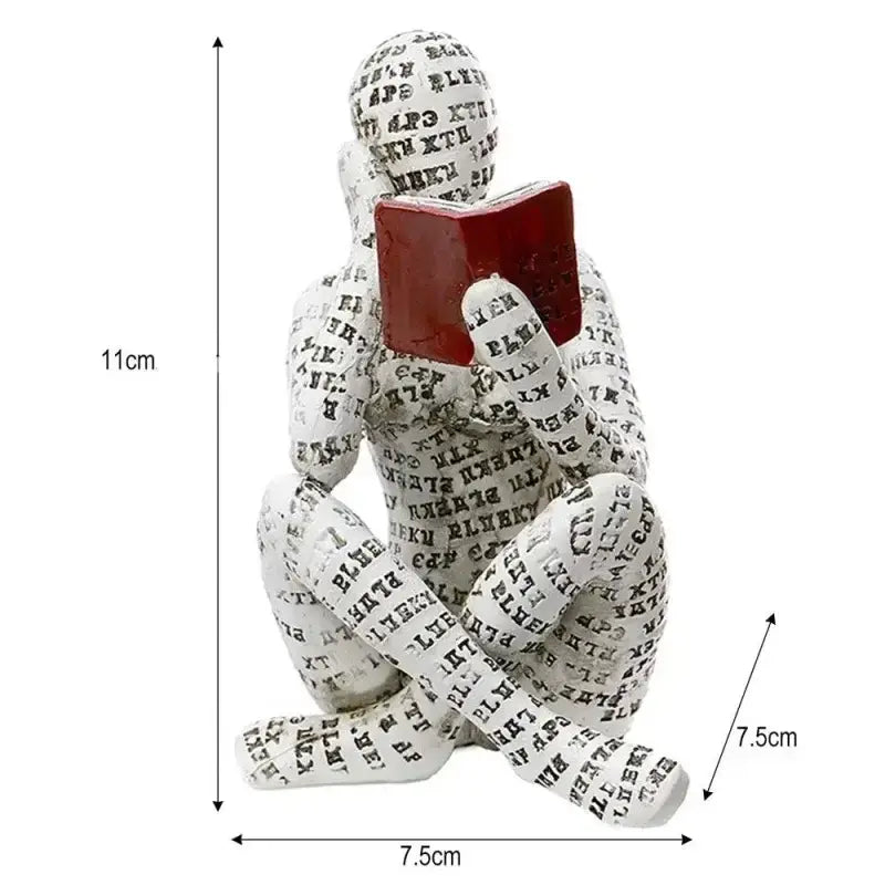 Três Esculturas Abstratas de Leitura em Resina Ricaly Compre