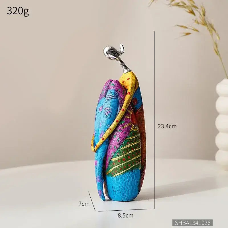 Escultura Decorativa Abstrata em Resina Ricaly Estilo Nórdico Compre