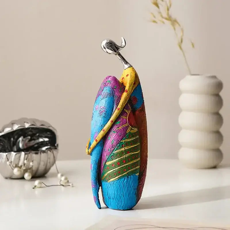 Escultura Decorativa Abstrata em Resina Ricaly Estilo Nórdico Compre