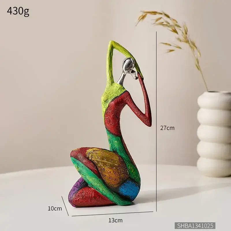Escultura Decorativa Abstrata em Resina Ricaly Estilo Nórdico Compre