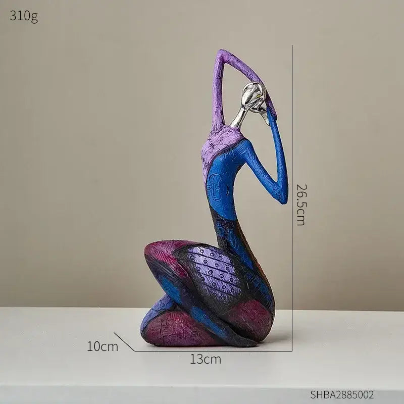 Escultura Decorativa Abstrata em Resina Ricaly Estilo Nórdico Compre