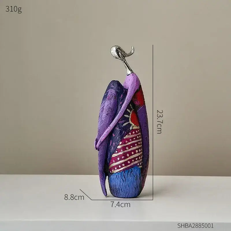 Escultura Decorativa Abstrata em Resina Ricaly Estilo Nórdico Compre