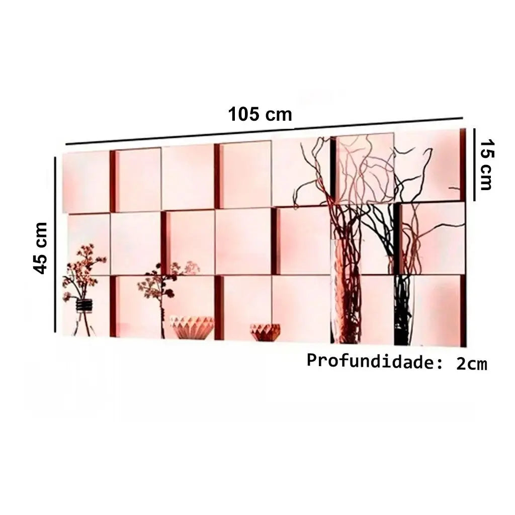 Espelho Decorativo 3D Liverpool – Elegância em Vidro Ricaly Mais Vendidos Compre