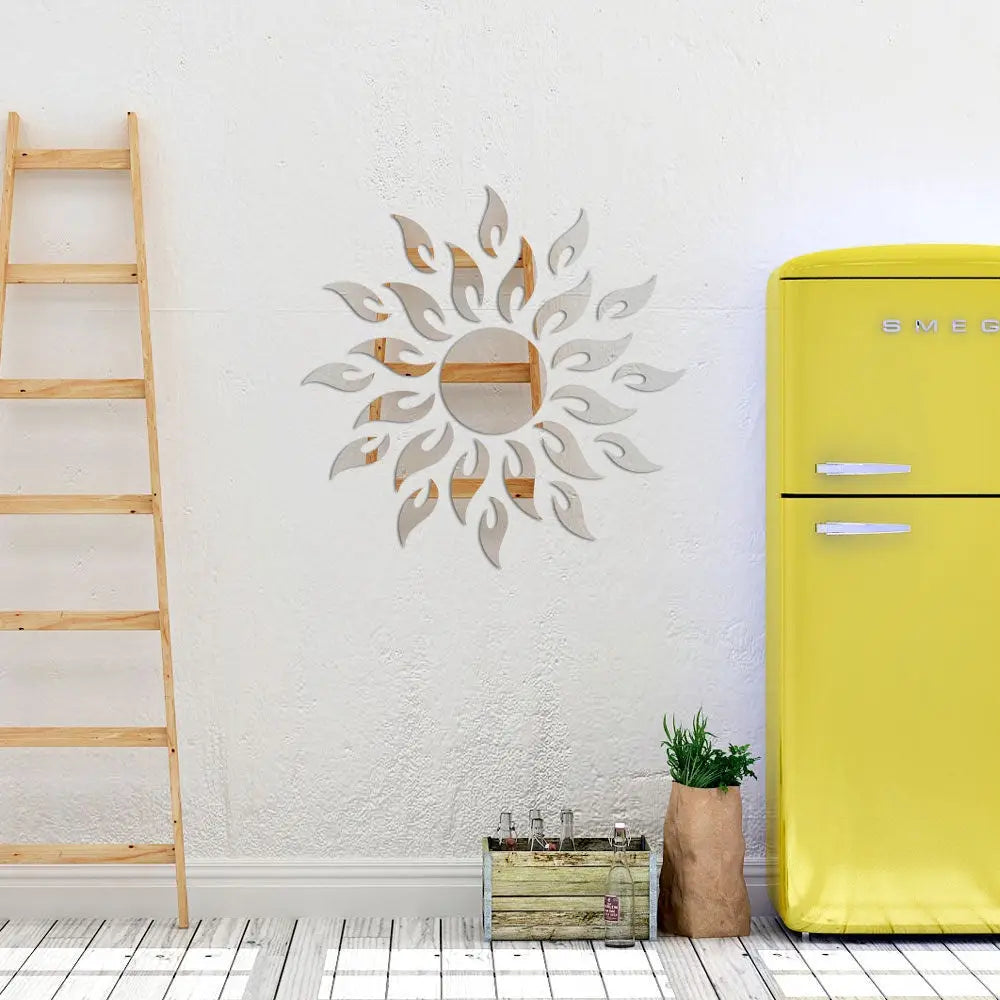 Espelho Decorativo Acrílico Sol Prata 60cm – Leve e Seguro | Ricaly Mais Vendidos Compre