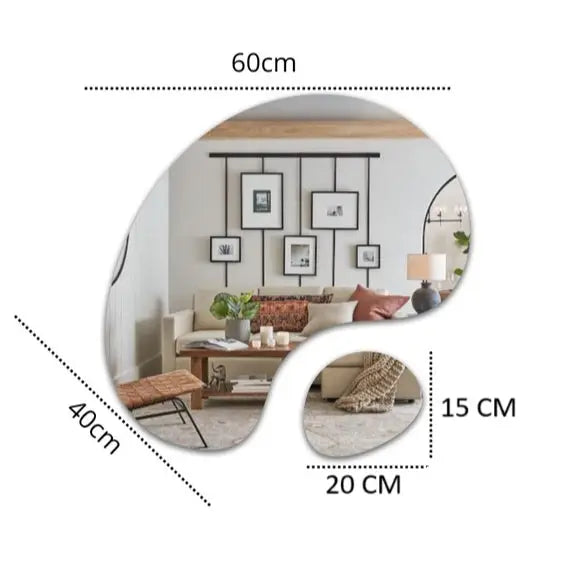 Espelho Decorativo Orgânico 2 Peças – Sustentabilidade Ricaly Decoração Compre