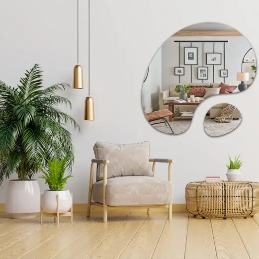 Espelho Decorativo Orgânico 2 Peças – Sustentabilidade Ricaly Decoração Compre