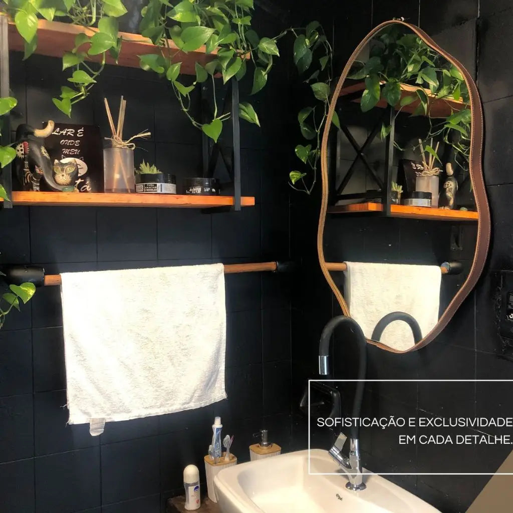 Espelho Decorativo Orgânico 70x50cm – Sofisticação e Reflexo | Ricaly Decoração Compre