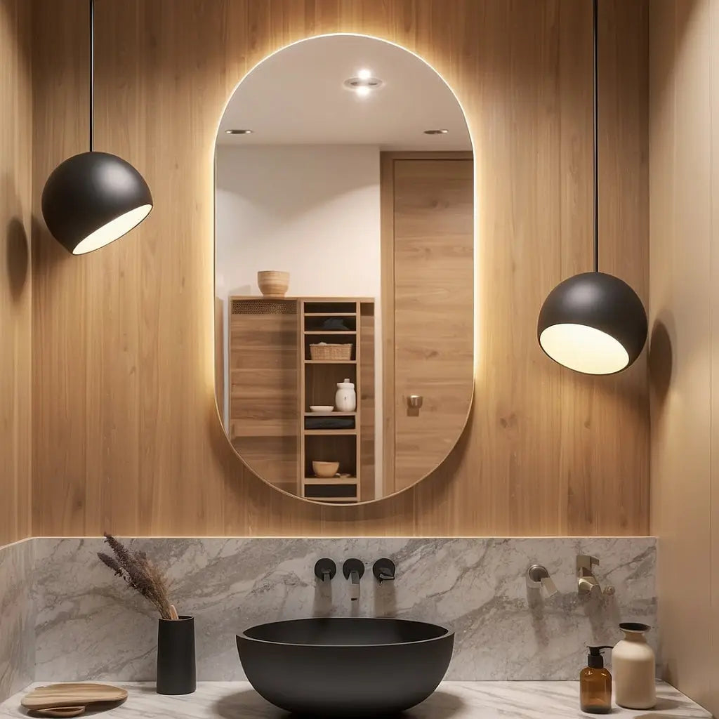 Espelho Decorativo Oval Luxo 80x50cm – Elegância para Sua Sala | Ricaly Mais Vendidos Compre