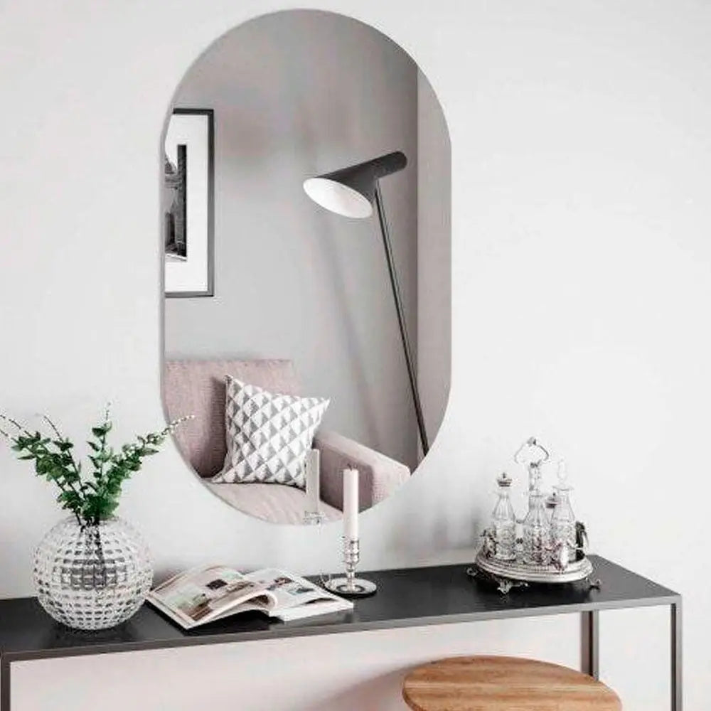 Espelho Decorativo Oval Luxo 80x50cm – Elegância para Sua Sala | Ricaly Mais Vendidos Compre
