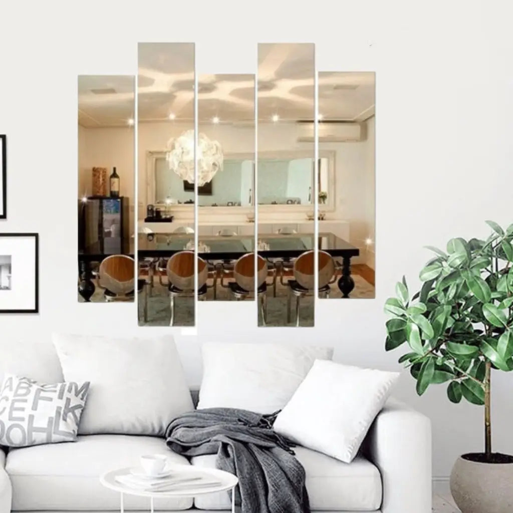 Espelho Decorativo Retangular Kit 5 Peças – Luxo Ricaly Decoração Compre