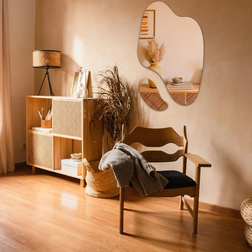 Espelhos Decorativos Abstratos – Orgânico Suave Kit 2 Peças | Ricaly Mais Vendidos Compre