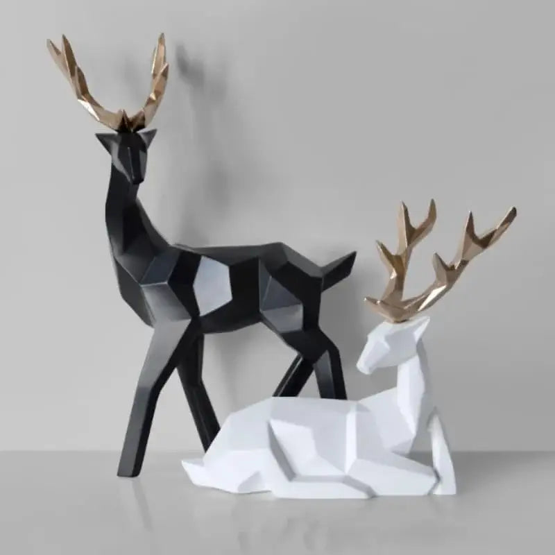 Estátua Cervo Geométrica em Resina para Decoração Elegante Compre agora Ricaly
