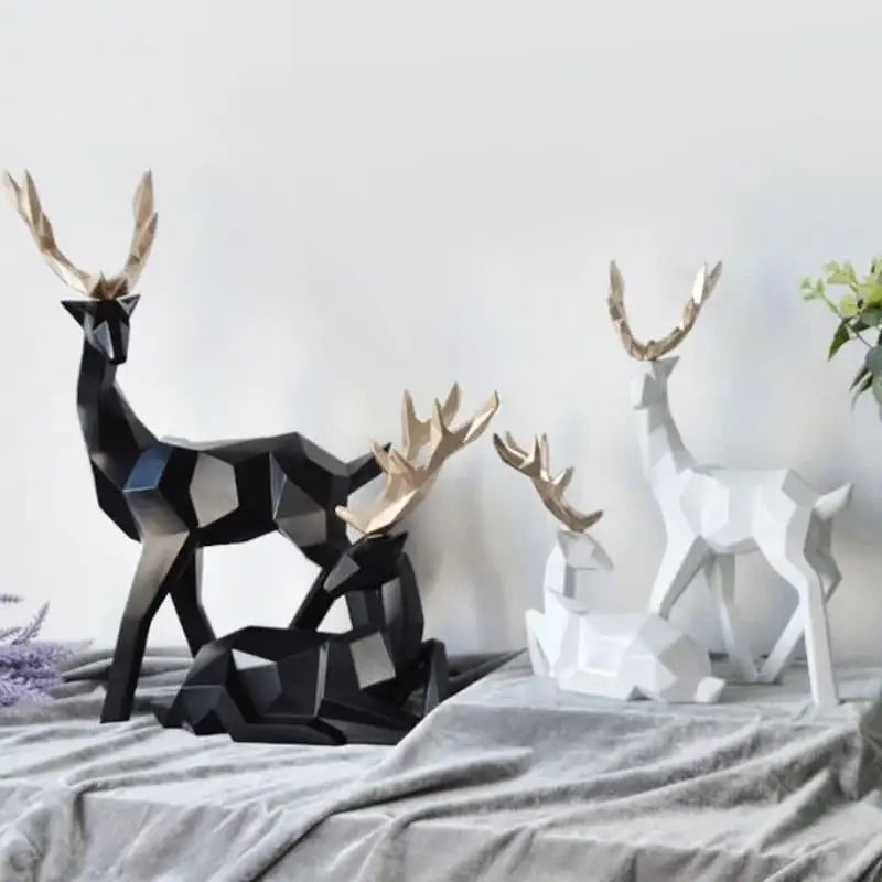 Estátua Cervo Geométrica em Resina para Decoração Elegante Compre agora Ricaly