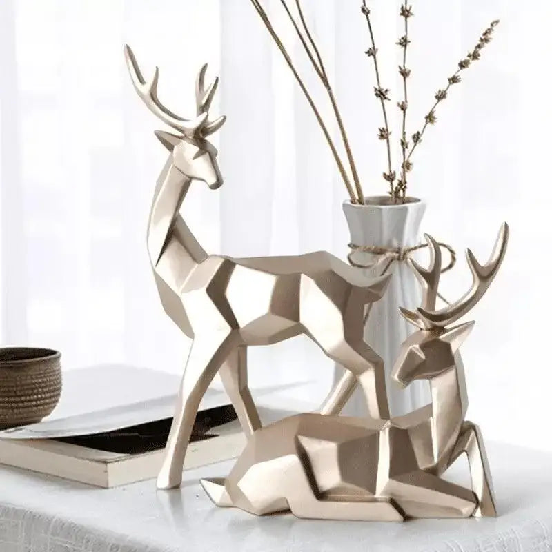 Estátua Cervo Geométrica em Resina para Decoração Elegante Compre agora Ricaly
