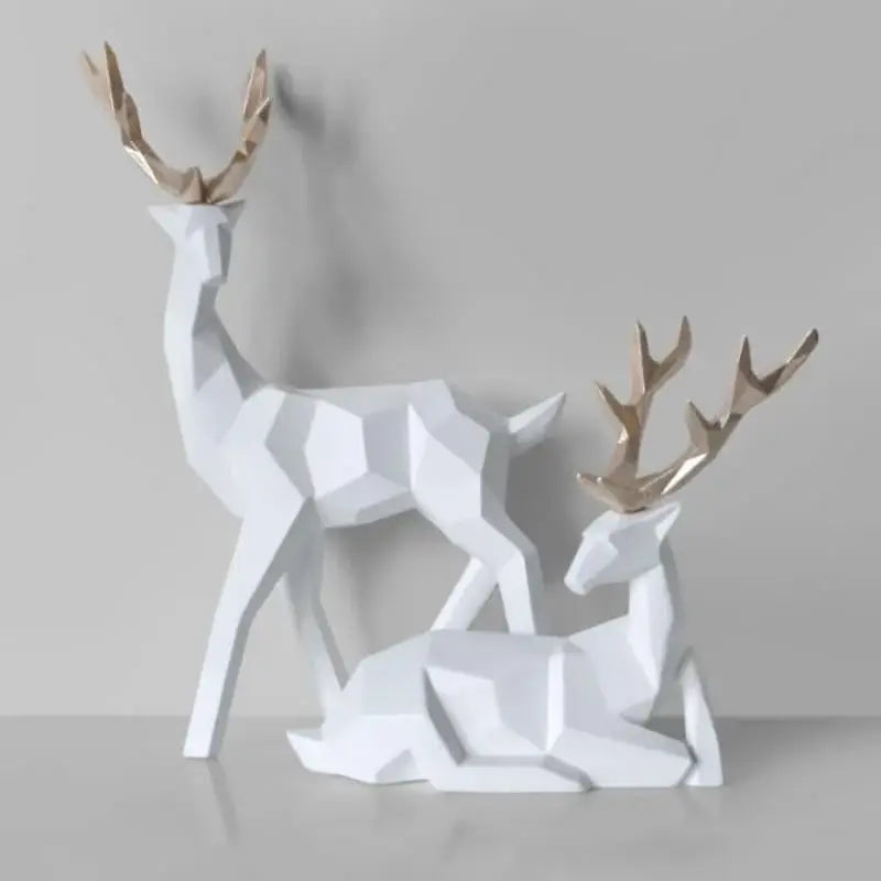 Estátua Cervo Geométrica em Resina para Decoração Elegante Compre agora Ricaly